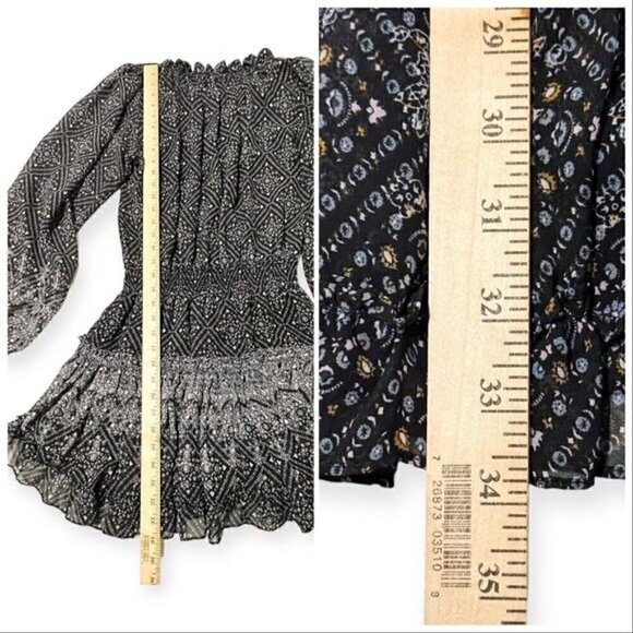 MISA Los Angeles Lorena Dress Black Print, Size XS - Picture 13 of 16